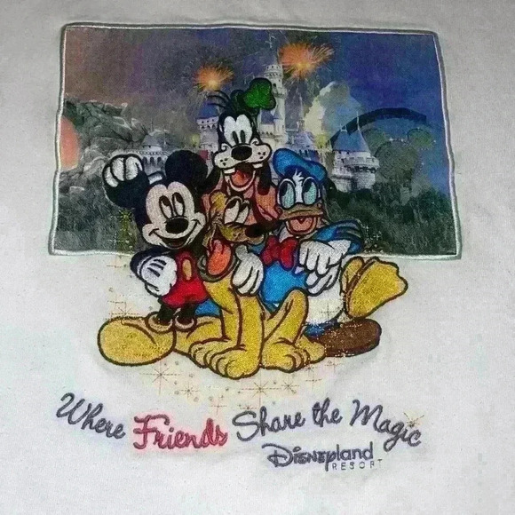 Disney’s Embroidered Where Friends Share the Magic Short Sleeve T-Shirt - Picture 2 of 3